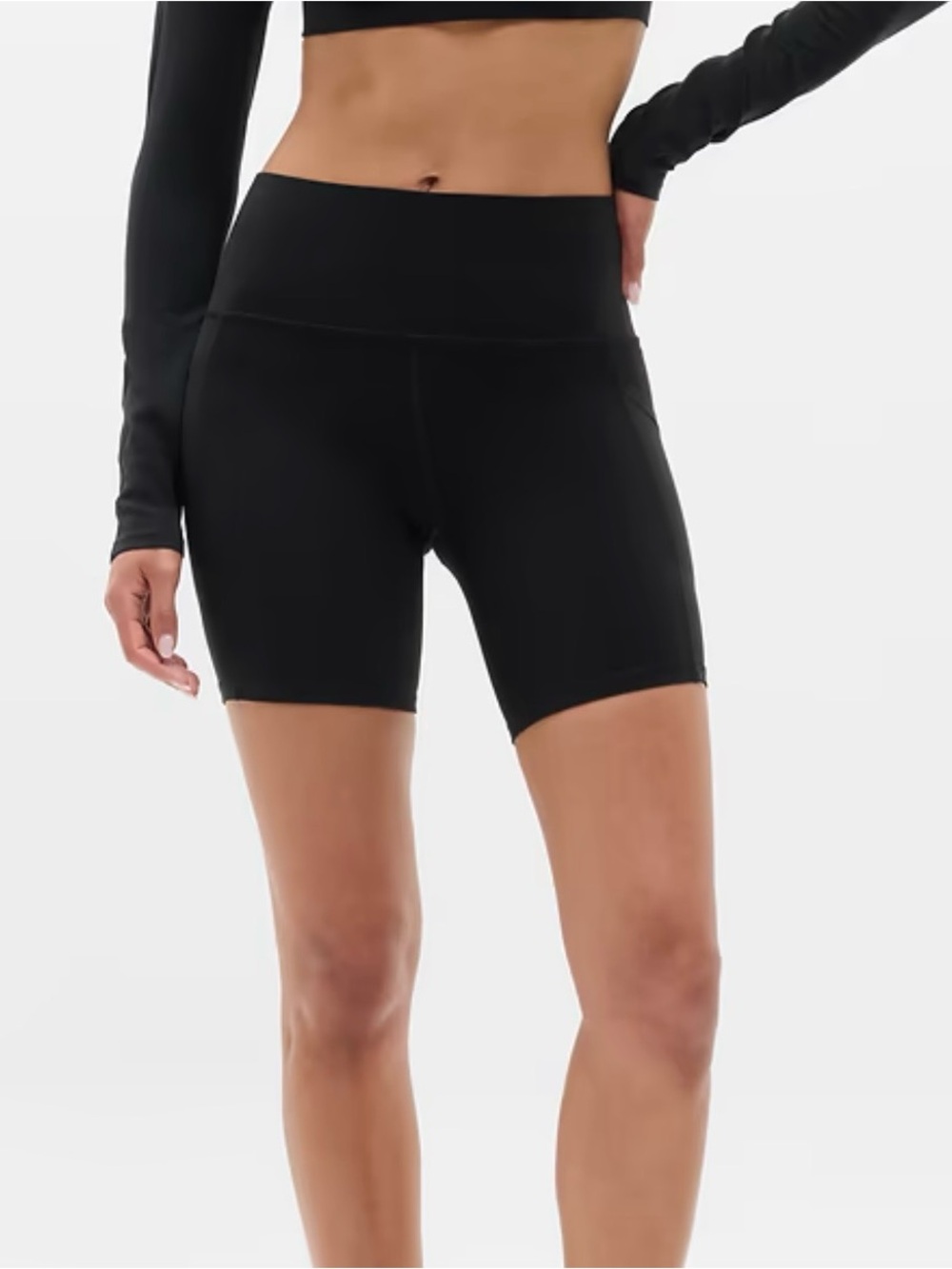 Athleta Salutation Stash High Rise 7" Short in Black, Retails for $69